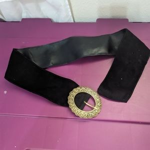 Gorgeous black belt with gold buckle